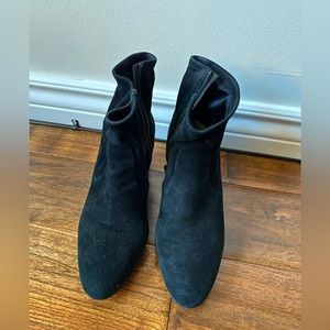 Club Monaco Black Heeled Booties - Suede